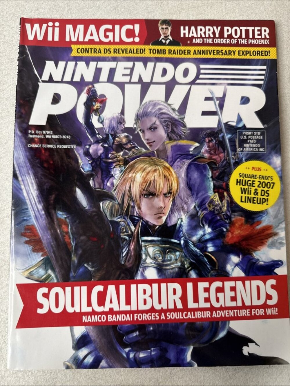 Nintendo Power #218 August 2007 - w/Contra 4 Poster - Soulcaliber Legends